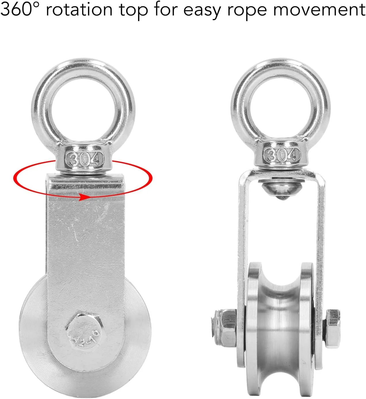 چرخ قرقره کابل RIZGHWOY استیل 304 - بی صدا