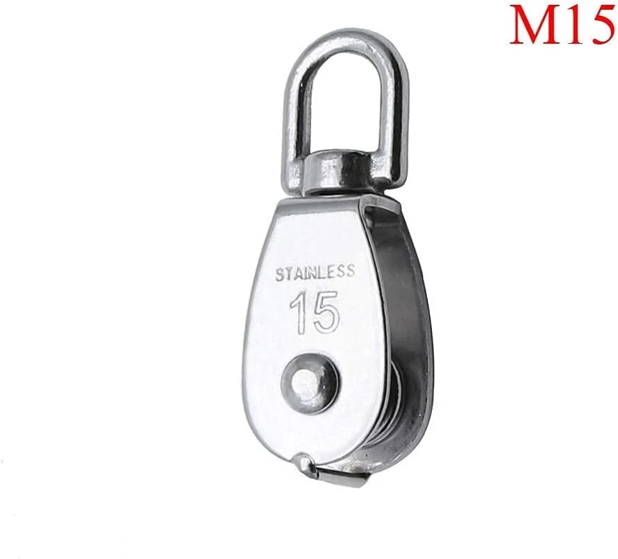 قرقره استیل تک چرخ گردان بالابر طناب Raitron M15/M20 M25 M32 M50 مجموعه ابزار چرخ بالابر (رنگ: M15)