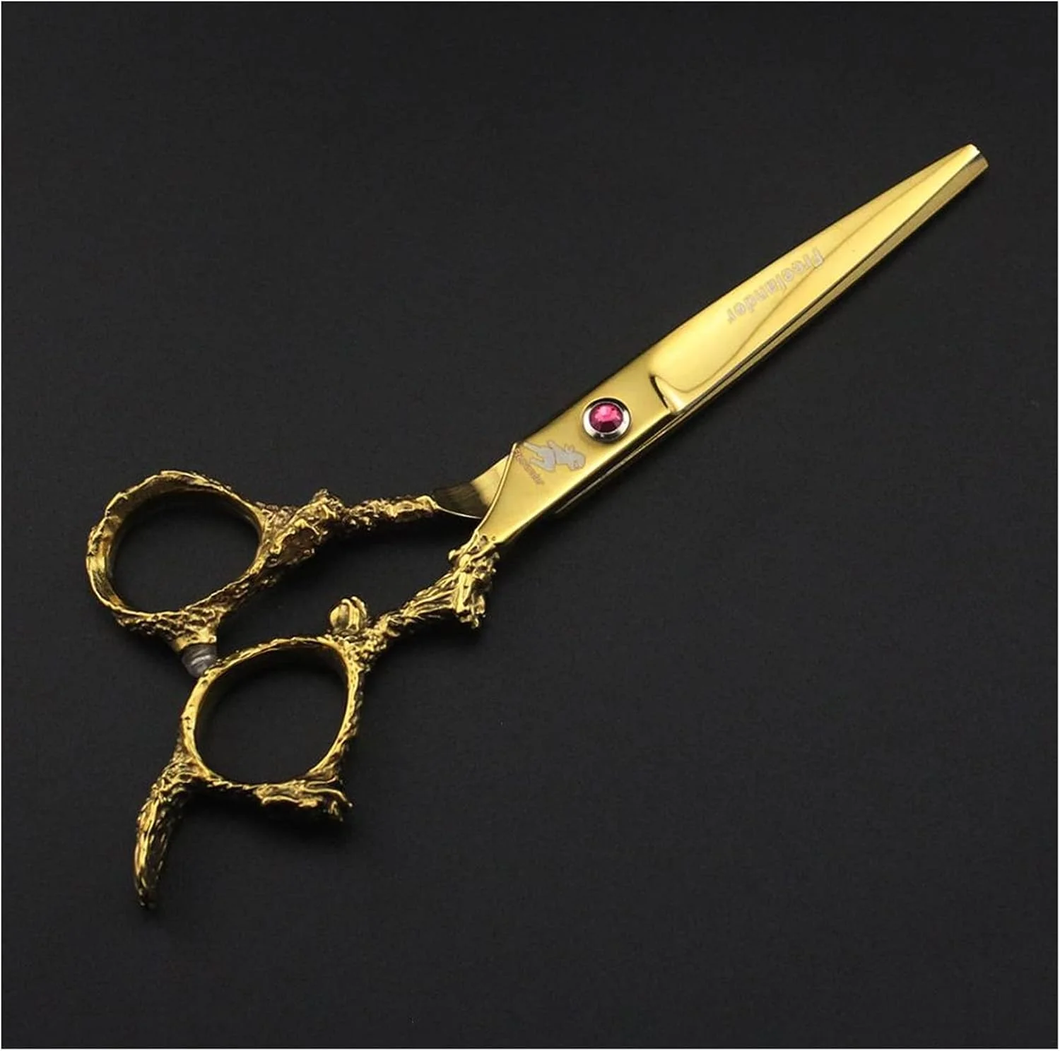 قیچی آرایشگری FURLOU، ست قیچی آرایشگری طلایی 6 اینچی، قیچی آرایشگری و قیچی پیتاژ، دسته اژدها، قیچی آرایشگری تزئینی (رنگ: فقط پیتاژ) قیچی آرایشگری FURLOU، ست قیچی آرایشگری طلایی 6 اینچی، قیچی آرایشگری و قیچی پیتاژ، دسته اژدها، قیچی آرایشگری تزئینی (رنگ: فقط پیتاژ)