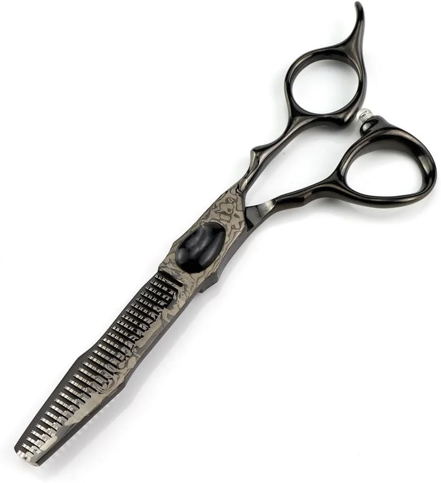 GBMULG Hair Cutting Shears, 6 Inch Professional JP440c Steel Black Hair Scissors Haircut Thinning Barber Cutting Shears Hairdresser Scissors,Thinning Scissor GBMULG Hair Cutting Shears, 6 Inch Professional JP440c Steel Black Hair Scissors Haircut Thinning Barber Cutting Shears Hairdresser Scissors,Thinning Scissor