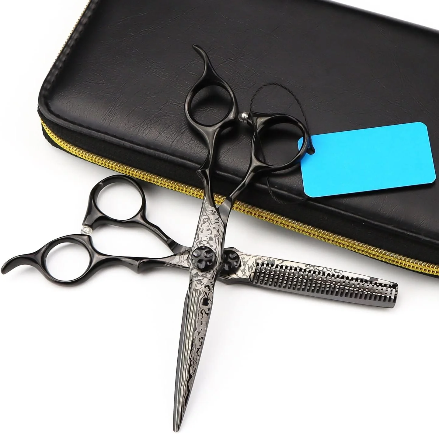 قیچی آرایشگری حرفه ای GBMULG، ست قیچی موی حرفه ای 6 اینچی فولاد ضد زنگ 440C ژاپنی، ست قیچی پیتاژ، کیت قیچی آرایشگری، مشکی قیچی آرایشگری حرفه ای GBMULG، ست قیچی موی حرفه ای 6 اینچی فولاد ضد زنگ 440C ژاپنی، ست قیچی پیتاژ، کیت قیچی آرایشگری، مشکی