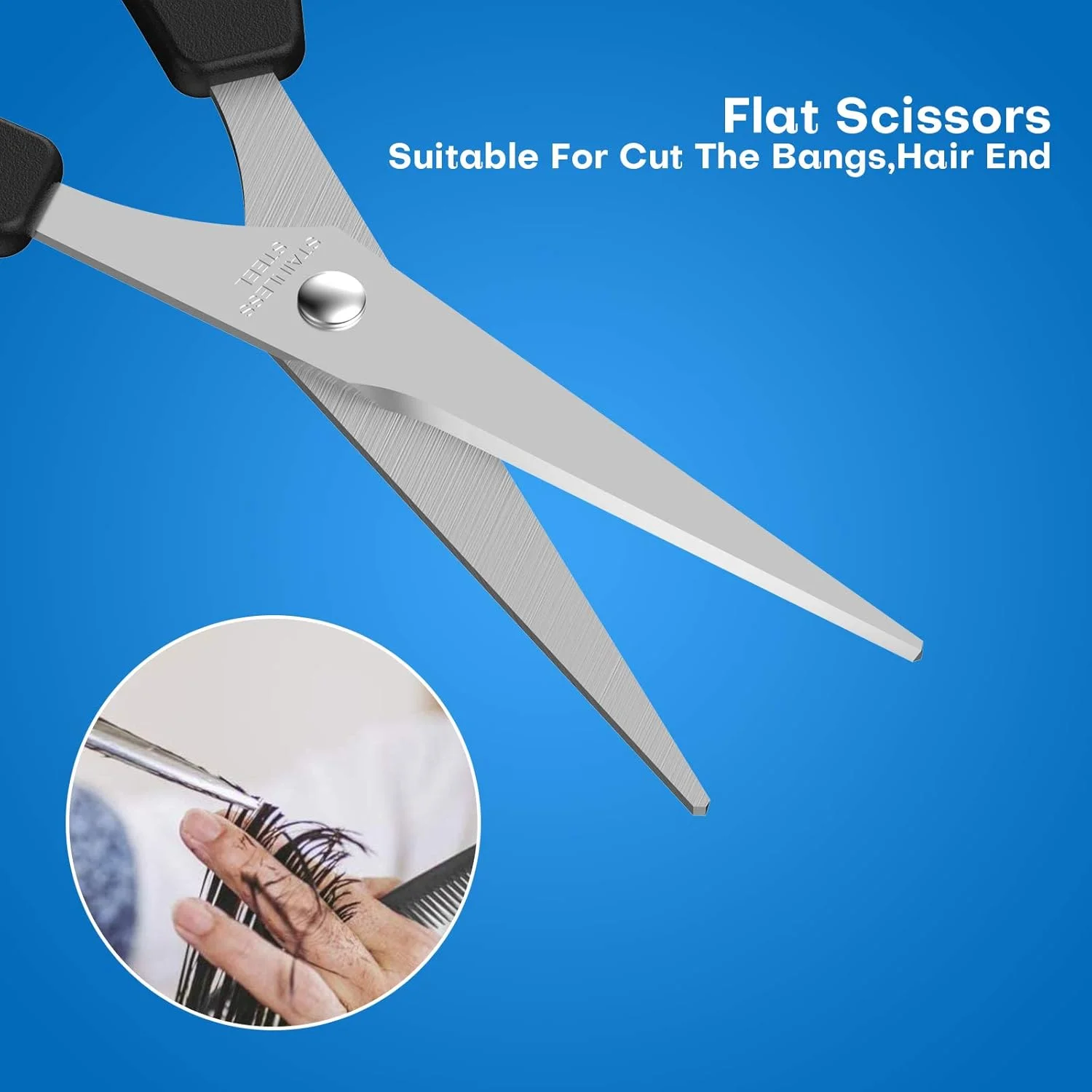 ست قیچی آرایشگری Gezimetie، قیچی های پیتاژ آرایشگری، ست قیچی آرایشگری، قیچی های اصلاح حیوانات خانگی، مناسب برای آرایشگران یا استفاده در منزل - استیل ضد زنگ