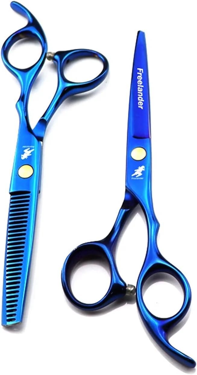 قیچی موی حرفه ای GHQERTY، ست قیچی آرایشگری حرفه ای، قیچی پیتاژ، قیچی آرایشگاه، ابزار آرایشگر برای مو، مناسب برای آرایشگاه خانگی (پیتاژ)