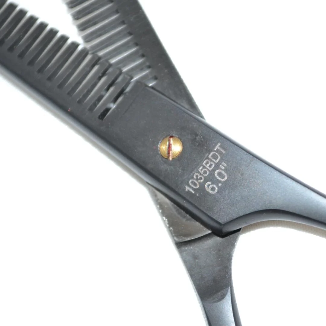 قیچی پیتاژ دو طرفه 6.0 اینچی گلوبال استار - روکش مشکی ممتاز برای استفاده حرفه ای قیچی پیتاژ دو طرفه 6.0 اینچی گلوبال استار - روکش مشکی ممتاز برای استفاده حرفه ای