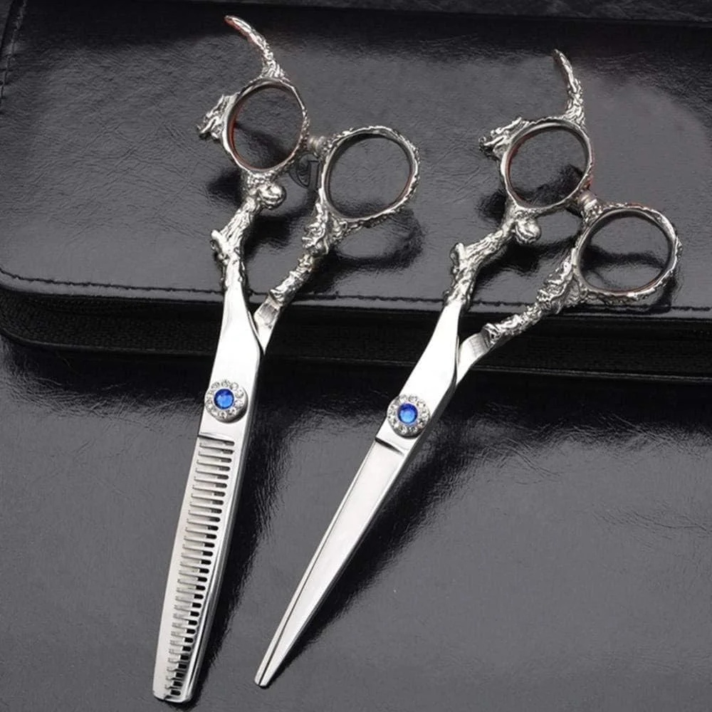 Hairdressing Scissors Set Thinning Scissors 15.2 Cm Pink Salon Barbers Or Home Use (Color : Silber) Hairdressing Scissors Set Thinning Scissors 15.2 Cm Pink Salon Barbers Or Home Use (Color : Silber)
