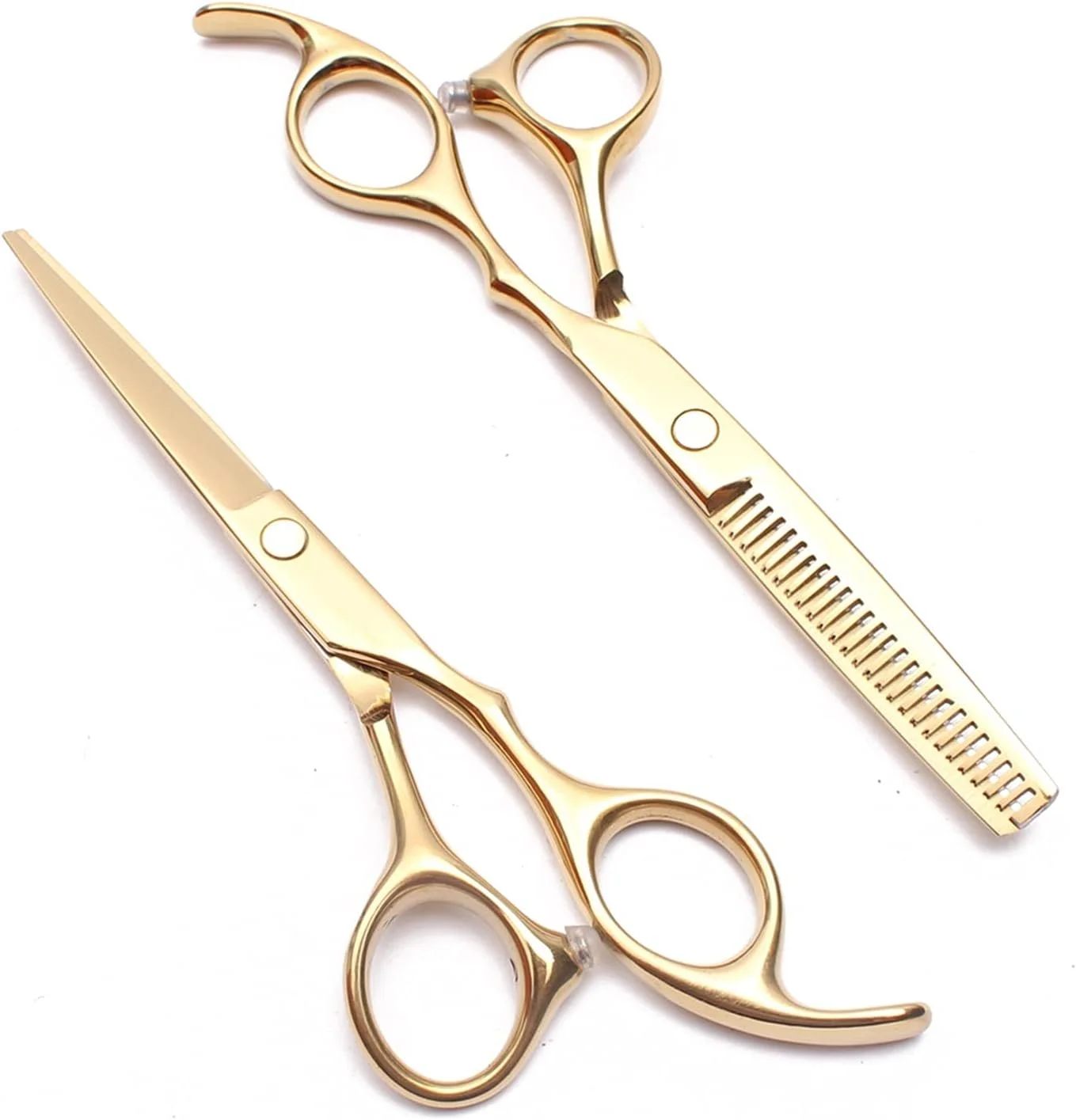 قیچی آرایشگری 5.5 اینچ یا 6 اینچ، لوازم آرایشگاه، قیچی آرایشگری حرفه ای، قیچی های کوتاهی مو، قیچی پیتاژ مو رنگین کمانی - Q