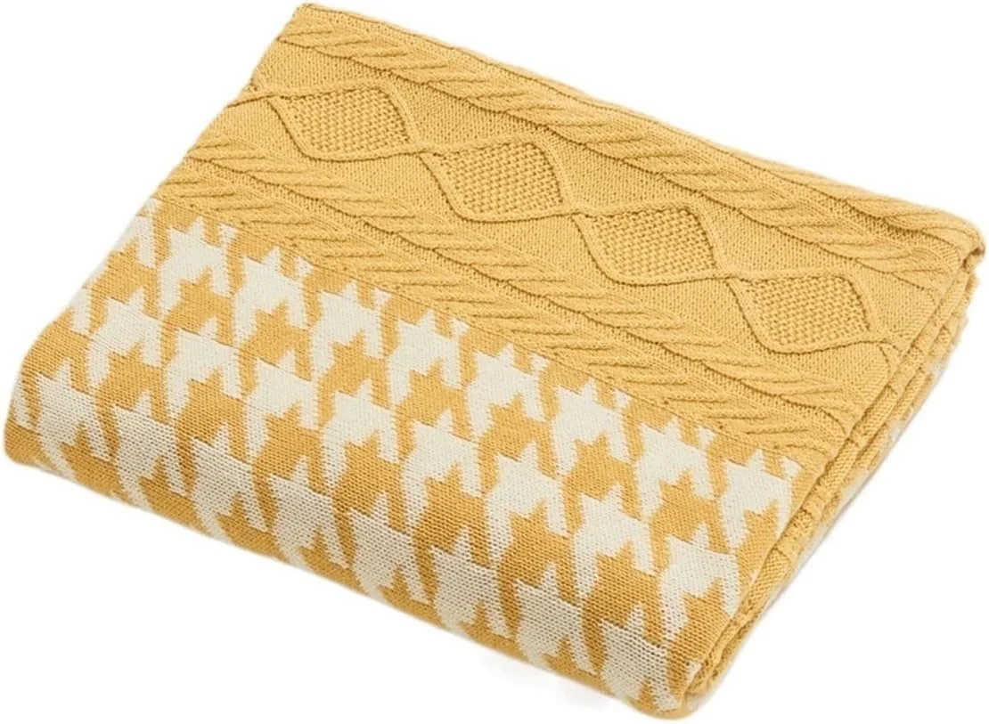 پتو UGFVGYTG، پتوی تزئینی برای مبل، تخت، صندلی، ماشین، طرح راه راه ظریف و نرم (Hortel)