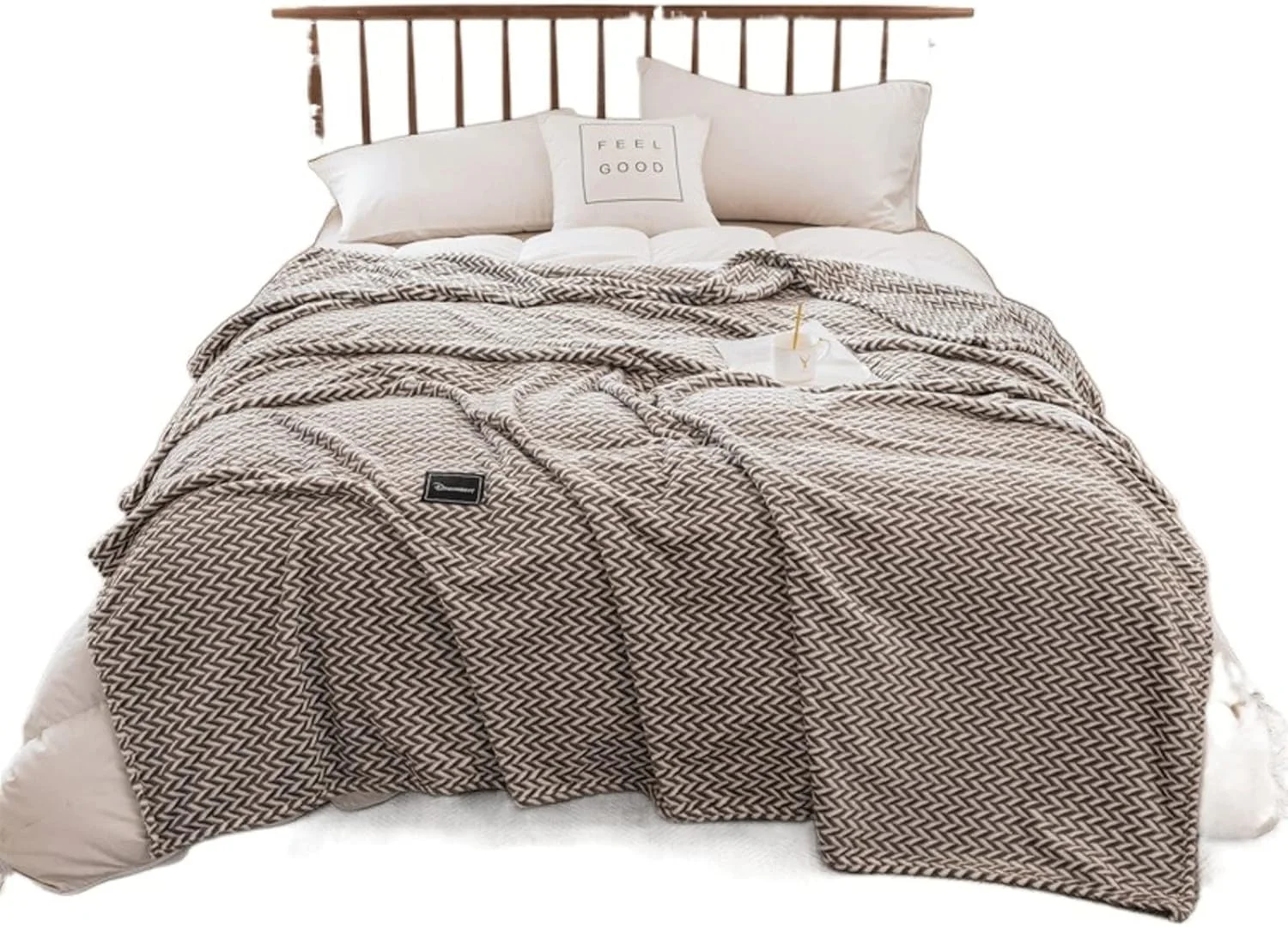 پتو UGFVGYTG نرم و گرم، نخ رنگ شده، پشم شیر، پشم مرجانی، پتو، تخت خواب، خز مصنوعی، طرح راه راه مینک، روکش مبل، روکش تخت، پتوهای زمستانی (100x120 سانتی متر)