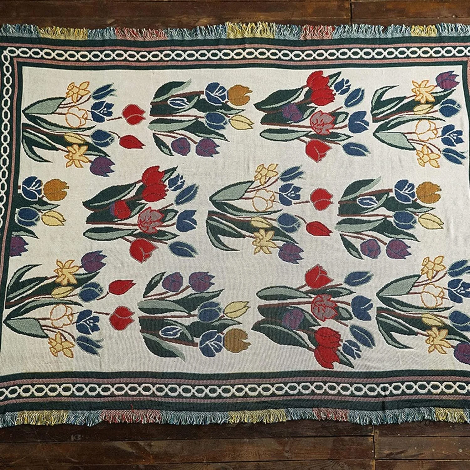 پتو طرح لاله UGFVGYTG، روکش چند منظوره مبل، روکش لغزنده، پتو مسافرتی هواپیما (180x200 سانتی متر)