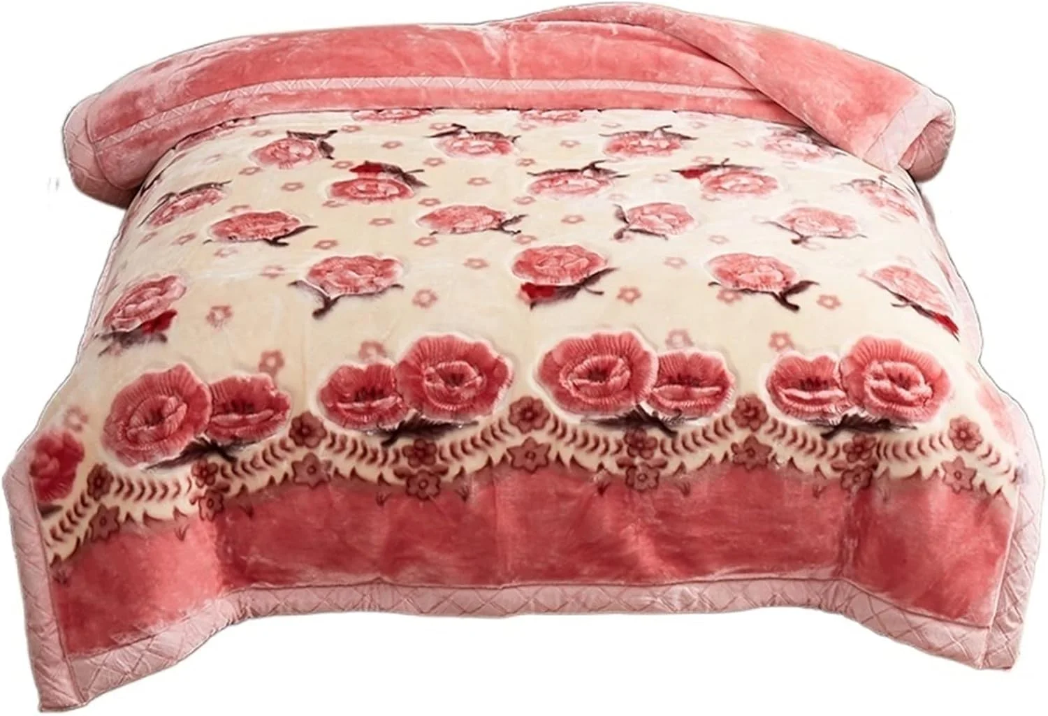 پتو UGFVGYTG، ضخیم شده، لحاف پشم مرجانی، پتو سنگین، دو لایه گرم مناسب فصل زمستان، سایز دو نفره