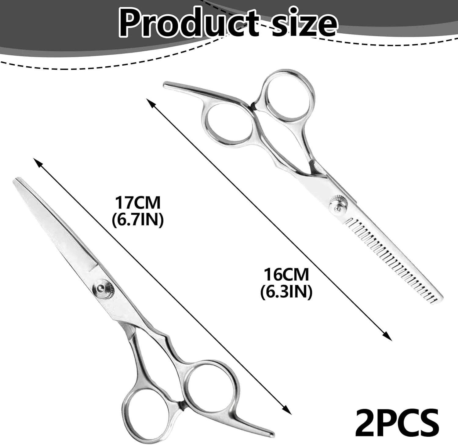 بسته 2 عددی قیچی مو استیل ضد زنگ ممتاز Keyxer، قیچی های بسیار تیز و دقیق برای حجم دادن، قیچی مو برای کم کردن حجم و حالت دادن، مناسب برای منزل، سالن آرایشگری و آرایشگران بسته 2 عددی قیچی مو استیل ضد زنگ ممتاز Keyxer، قیچی های بسیار تیز و دقیق برای حجم دادن، قیچی مو برای کم کردن حجم و حالت دادن، مناسب برای منزل، سالن آرایشگری و آرایشگران