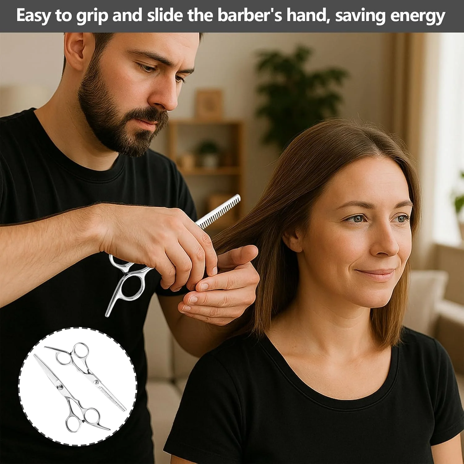 بسته 2 عددی قیچی مو استیل ضد زنگ ممتاز Keyxer، قیچی های بسیار تیز و دقیق برای حجم دادن، قیچی مو برای کم کردن حجم و حالت دادن، مناسب برای منزل، سالن آرایشگری و آرایشگران بسته 2 عددی قیچی مو استیل ضد زنگ ممتاز Keyxer، قیچی های بسیار تیز و دقیق برای حجم دادن، قیچی مو برای کم کردن حجم و حالت دادن، مناسب برای منزل، سالن آرایشگری و آرایشگران