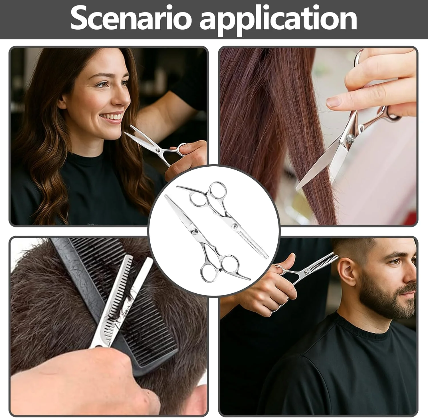 بسته 2 عددی قیچی مو استیل ضد زنگ ممتاز Keyxer، قیچی های بسیار تیز و دقیق برای حجم دادن، قیچی مو برای کم کردن حجم و حالت دادن، مناسب برای منزل، سالن آرایشگری و آرایشگران بسته 2 عددی قیچی مو استیل ضد زنگ ممتاز Keyxer، قیچی های بسیار تیز و دقیق برای حجم دادن، قیچی مو برای کم کردن حجم و حالت دادن، مناسب برای منزل، سالن آرایشگری و آرایشگران