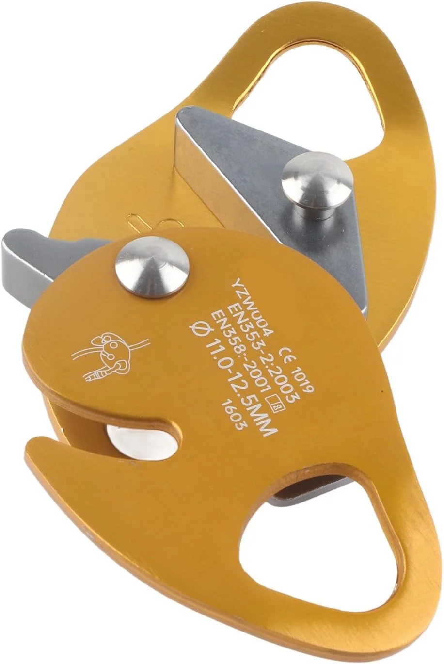 ابزار فرود صخره نوردی سورندی، ابزار فرود، ترمز طناب قفل خودکار برای طناب 11-12.5 میلی متر، با صفحه اصطکاک قابل تنظیم، آلیاژ آلومینیوم با مقاومت بالا