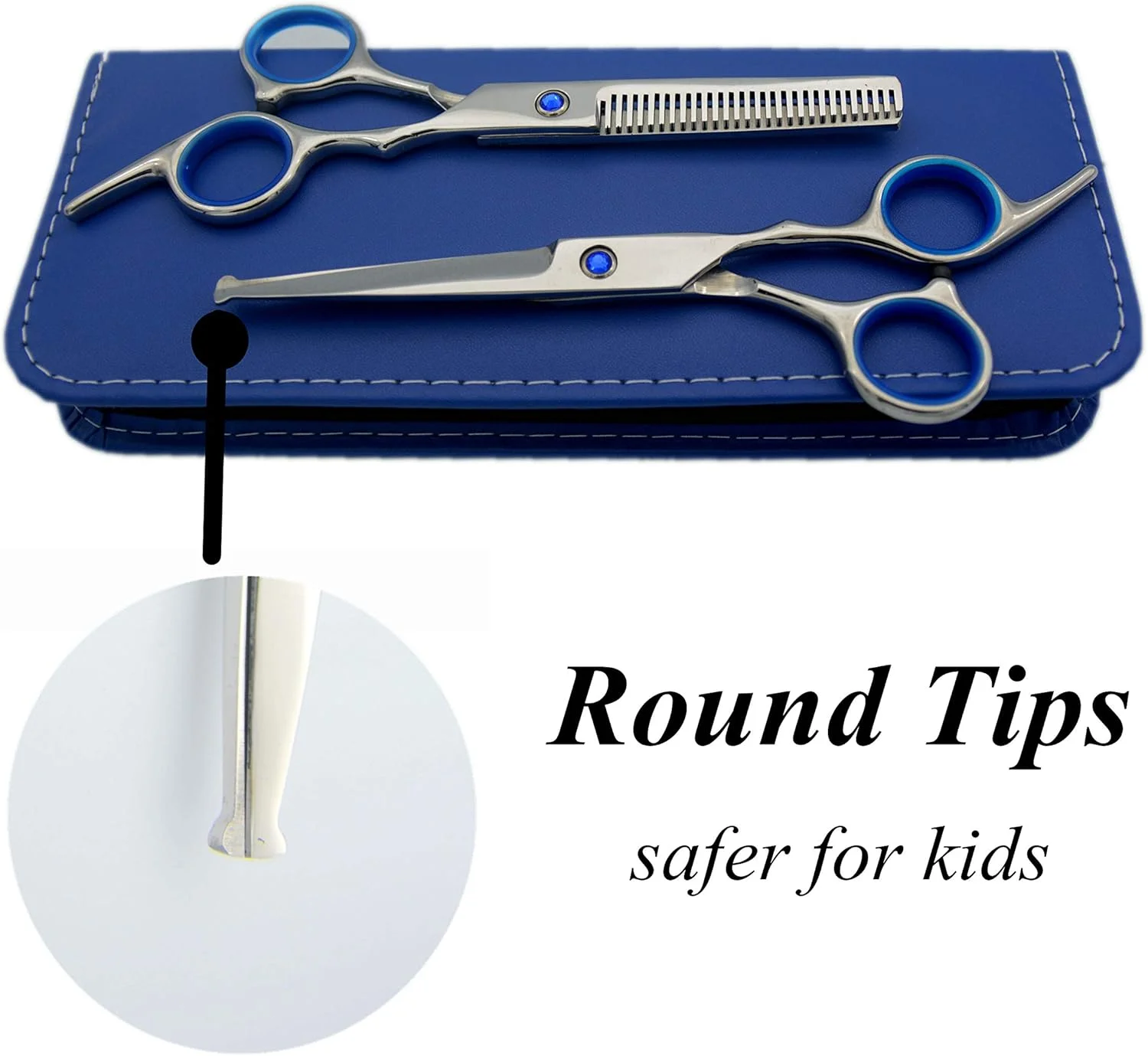 ست قیچی آرایشگری کودک LIGICKY، قیچی ایمن با نوک گرد، استیل ضد زنگ، قیچی پیتاژ و قیچی چتری برای کودکان، سالن و منزل ست قیچی آرایشگری کودک LIGICKY، قیچی ایمن با نوک گرد، استیل ضد زنگ، قیچی پیتاژ و قیچی چتری برای کودکان، سالن و منزل