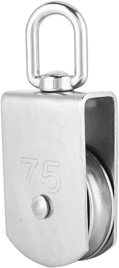 قرقره تک چرخشی با جنس استیل ضد زنگ 304، بلوک و قرقره برای تجهیزات طناب کشی و بالابر