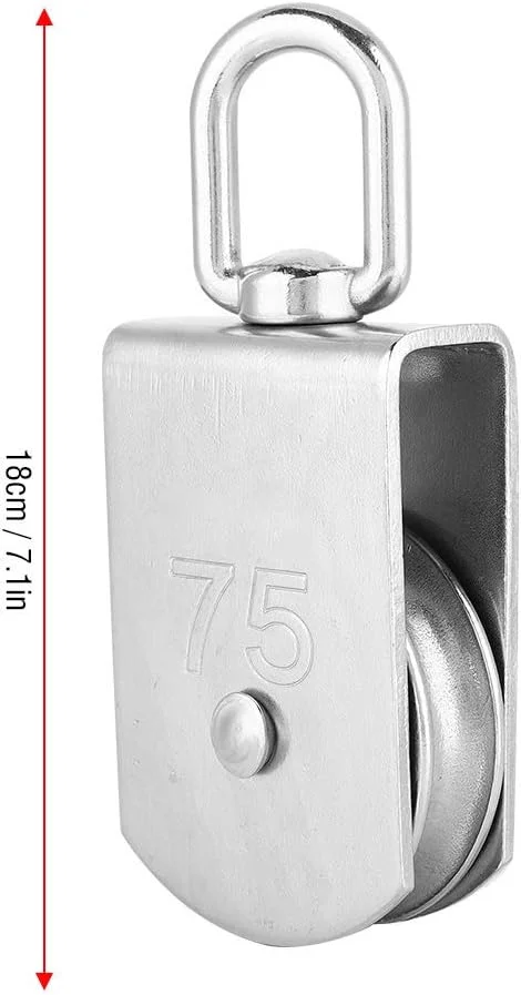 قرقره تک چرخشی با جنس استیل ضد زنگ 304، بلوک و قرقره برای تجهیزات طناب کشی و بالابر