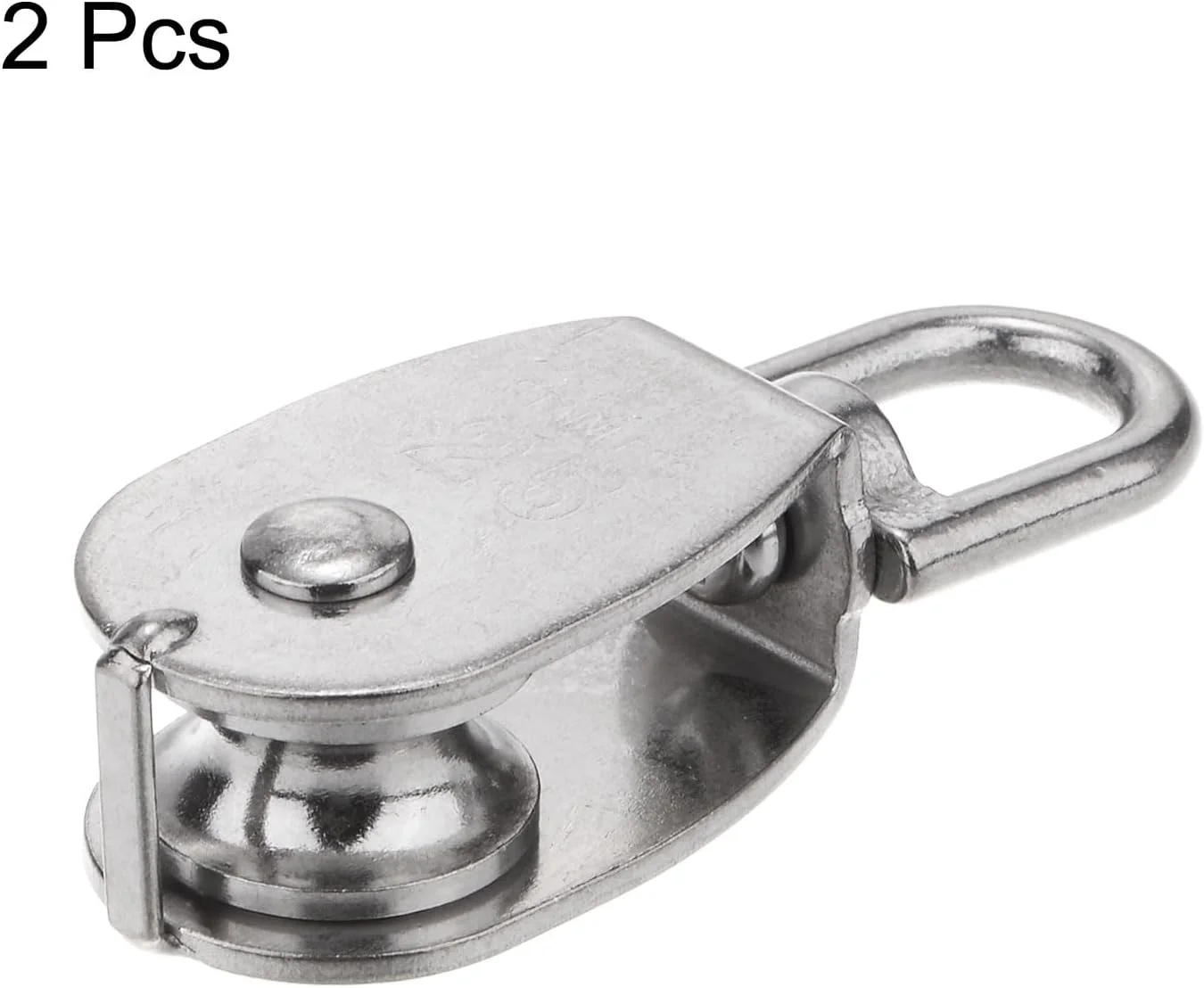 سورسینگ مپ 2 عدد قرقره تکی M25، چرخ بکسل سیم بکسل آویز فولاد ضد زنگ 304، قلاب گردان جرثقیل بالابر، غلتک قرقره کابل طناب