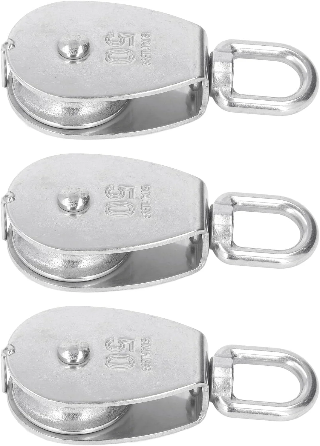 مجموعه قرقره تکی استیل ضد زنگ 400 کیلوگرمی، قرقره غلتکی برای بالابر، عرشه قایق و بکسل