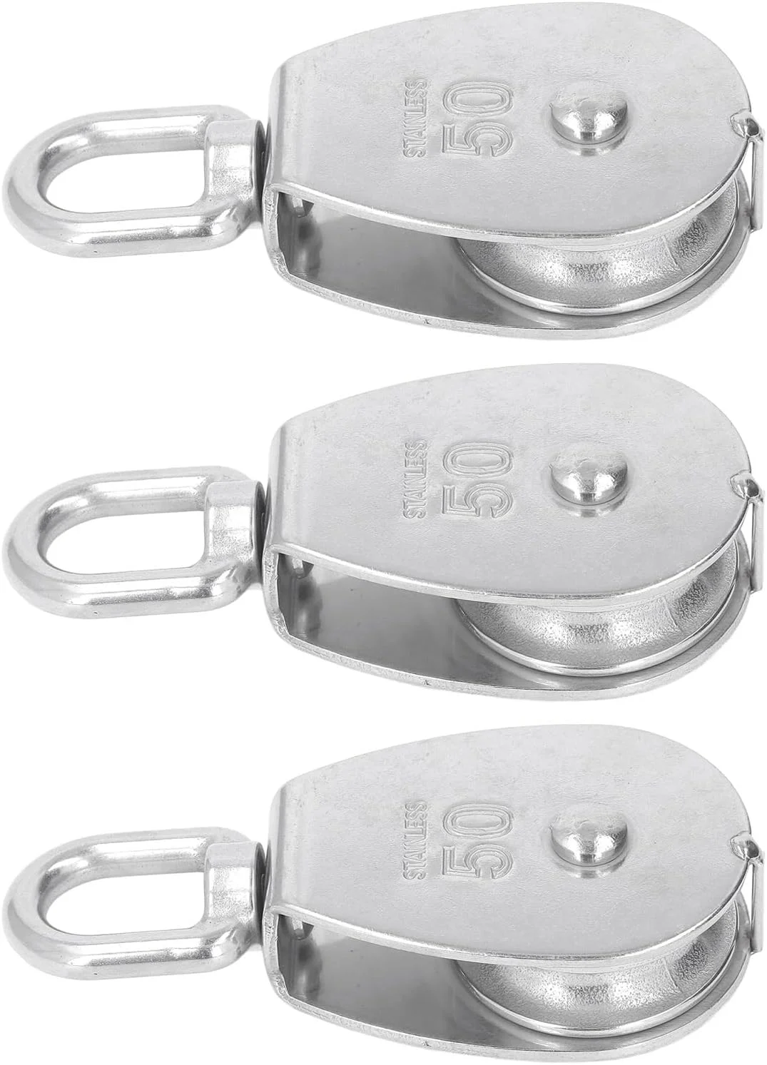 مجموعه قرقره تکی استیل ضد زنگ 400 کیلوگرمی، قرقره غلتکی برای بالابر، عرشه قایق و بکسل