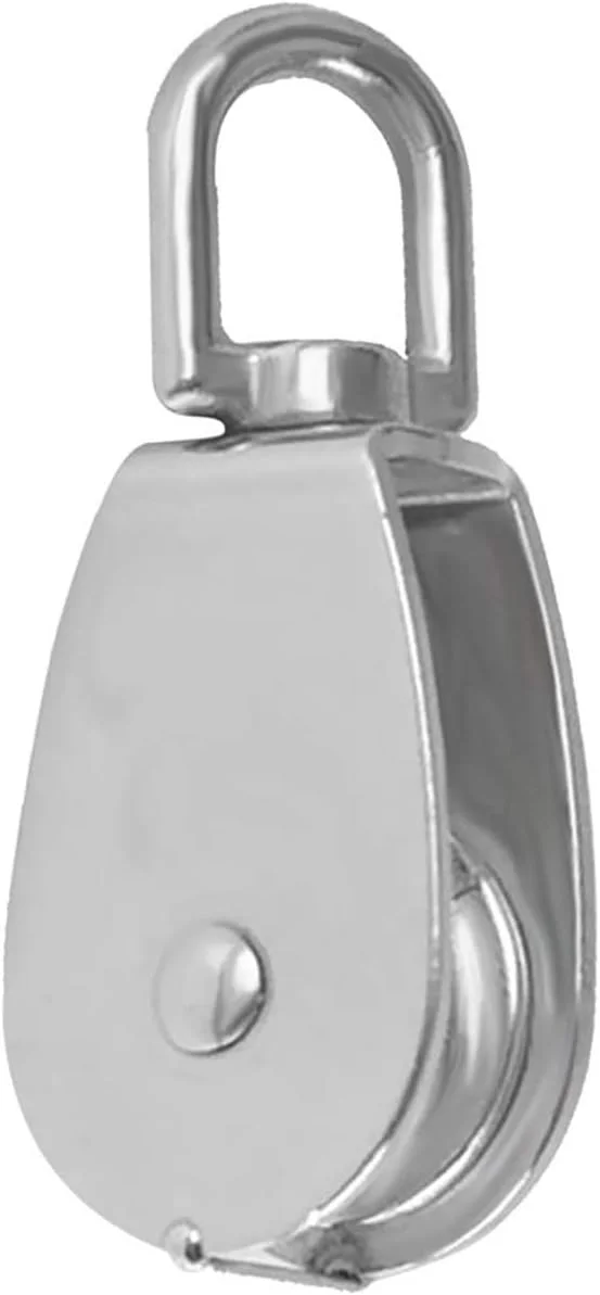 4 عدد قرقره استیل ضد زنگ M15، قرقره تک چرخ گردان بالابر سیم بکسل، بادوام