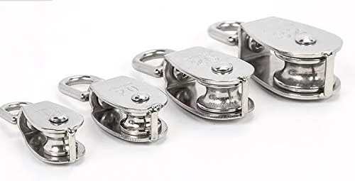 قرقره استیل ضد زنگ M15/M20 M25 M32 M50 تک چرخ گردان مجموعه قرقره طناب بالابر ابزار چرخ بالابر (سایز: M50)