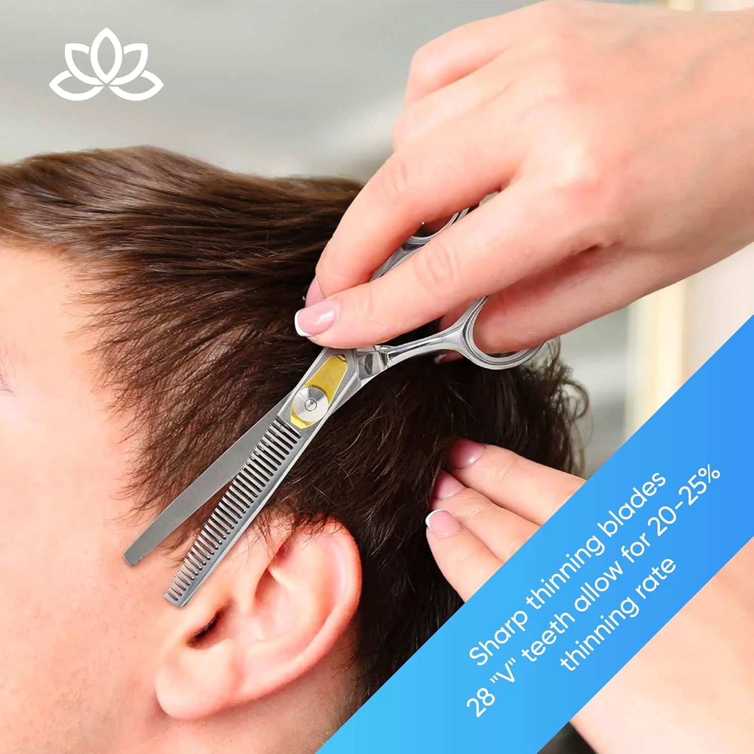 [بسته بندی جدید] قیچی آرایشگری حرفه ای Equinox سری Razor Edge - مجموعه قیچی های آرایشگری و کم حجم کننده/بافت دهنده مو - 6.5 اینچ