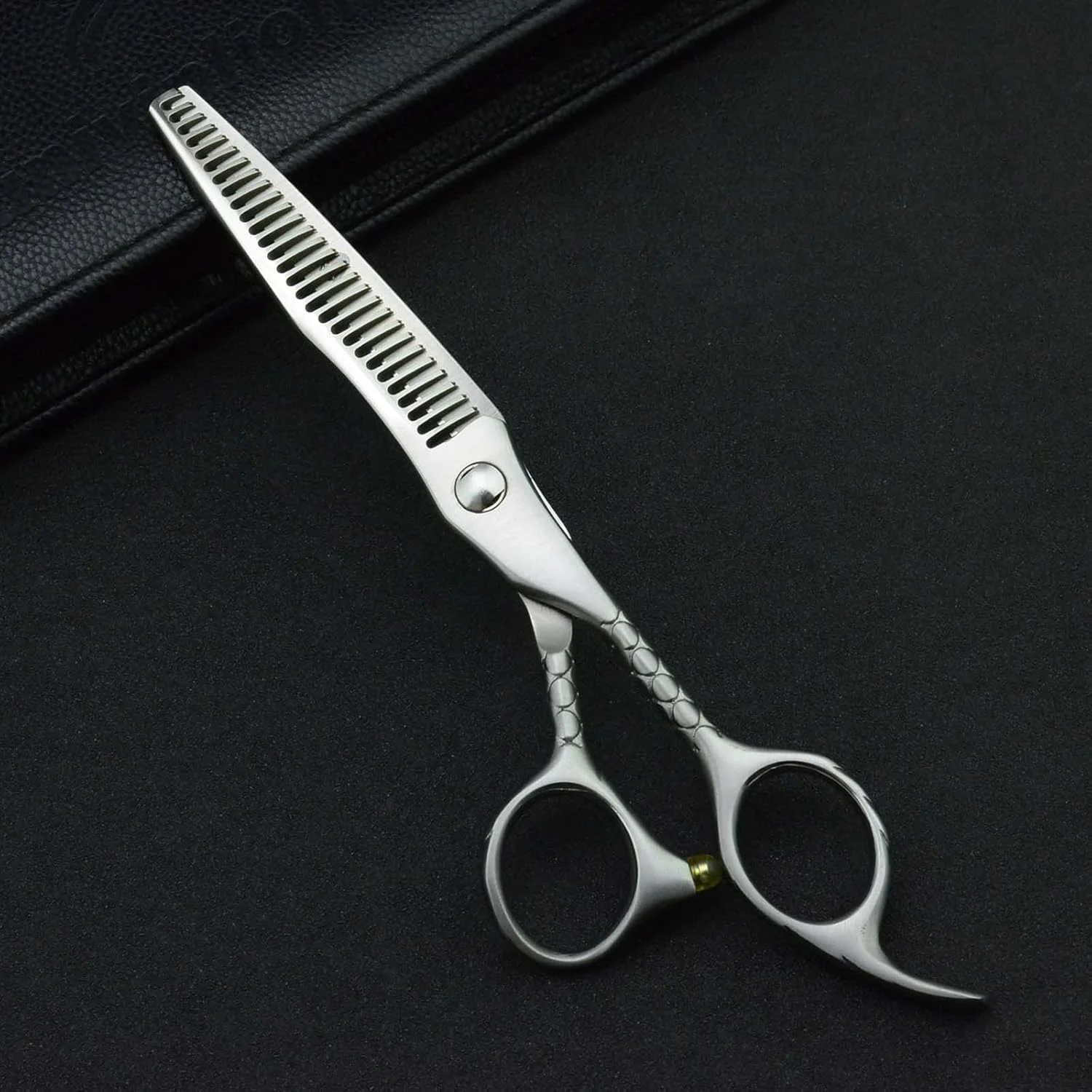 ست قیچی آرایشگری حرفه ای 6.0 اینچی شامل تیغ، لوازم جانبی آرایشگر، قیچی برش مو فولاد ژاپنی JP440C، قیچی پیتاژ، ابزار آرایش مو سالن (سایز: قیچی پیتاژ)