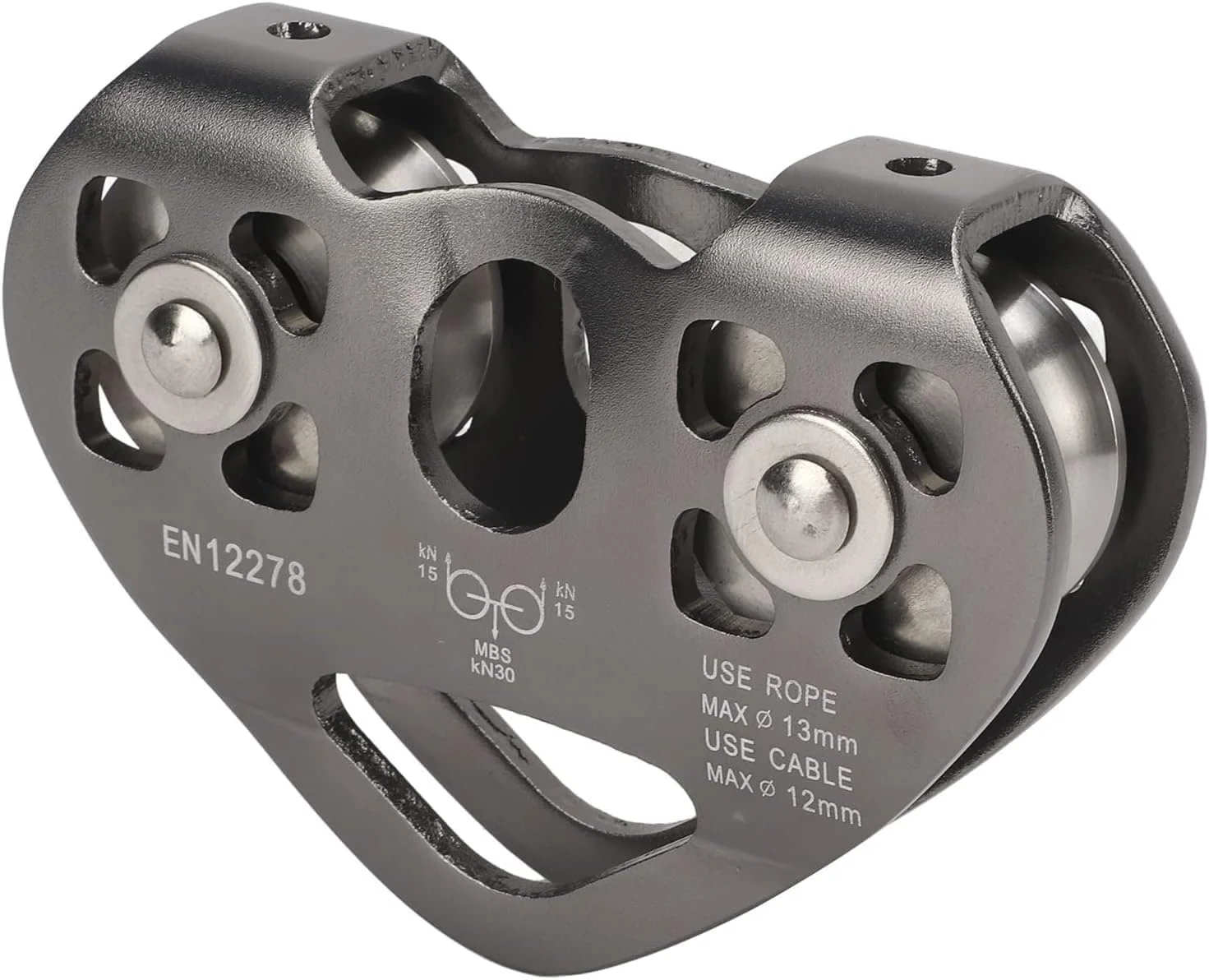 قرقره زیپ لاین، قرقره آلومینیومی دوگانه قابل حمل با استحکام بالا، قرقره های کوهنوردی برای ابزار حمایت