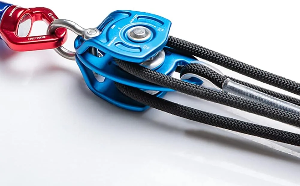 قرقره دوبل چرخان جانبی WTFJZ، با استحکام بالا، مقاوم و بادوام برای صعود، عبور، بالابری و حمل و نقل