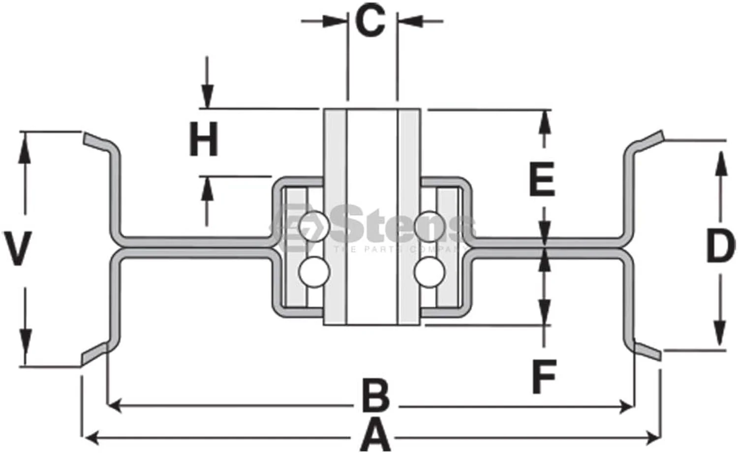 هرزگرد تخت سنگین استنس 280-802، مناسب Cub Cadet 756-3062، طلایی