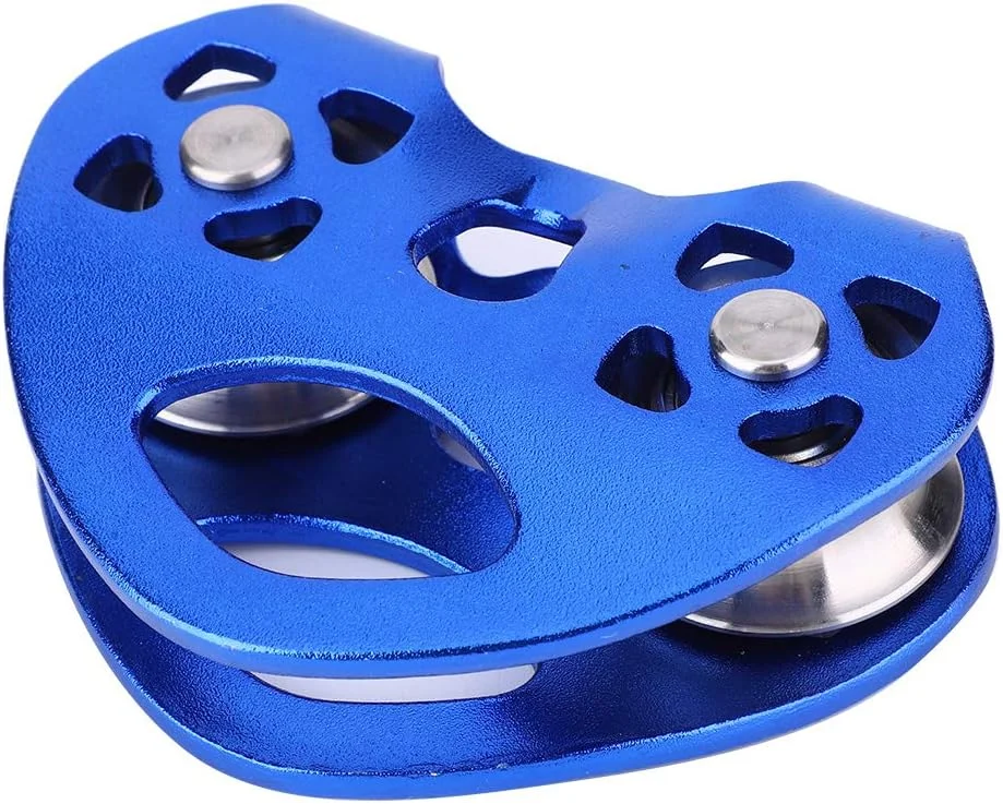 قرقره دوبل مناسب، سیم بکسل فولادی آلیاژ آلومینیوم برای کوهنوردی و صخره نوردی