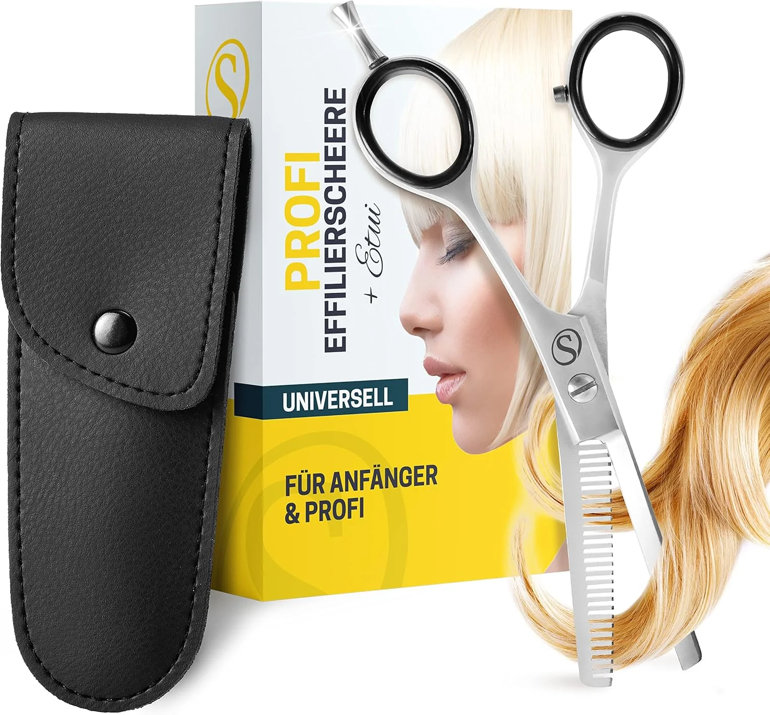 قیچی آرایشگری حرفه ای SCHMIEDWERK | قیچی آرایشگری - برش تیز و دقیق | مدل موی عالی برای آقایان و خانم ها | قیچی کوتاهی مو با کیف (قیچی پیتاژ) قیچی آرایشگری حرفه ای SCHMIEDWERK | قیچی آرایشگری - برش تیز و دقیق | مدل موی عالی برای آقایان و خانم ها | قیچی کوتاهی مو با کیف (قیچی پیتاژ)
