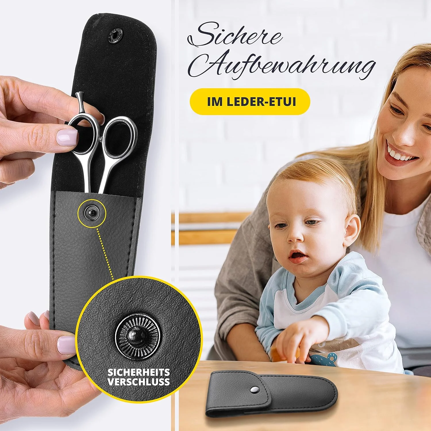 قیچی آرایشگری حرفه ای SCHMIEDWERK | قیچی آرایشگری - برش تیز و دقیق | مدل موی عالی برای آقایان و خانم ها | قیچی کوتاهی مو با کیف (قیچی پیتاژ) قیچی آرایشگری حرفه ای SCHMIEDWERK | قیچی آرایشگری - برش تیز و دقیق | مدل موی عالی برای آقایان و خانم ها | قیچی کوتاهی مو با کیف (قیچی پیتاژ)