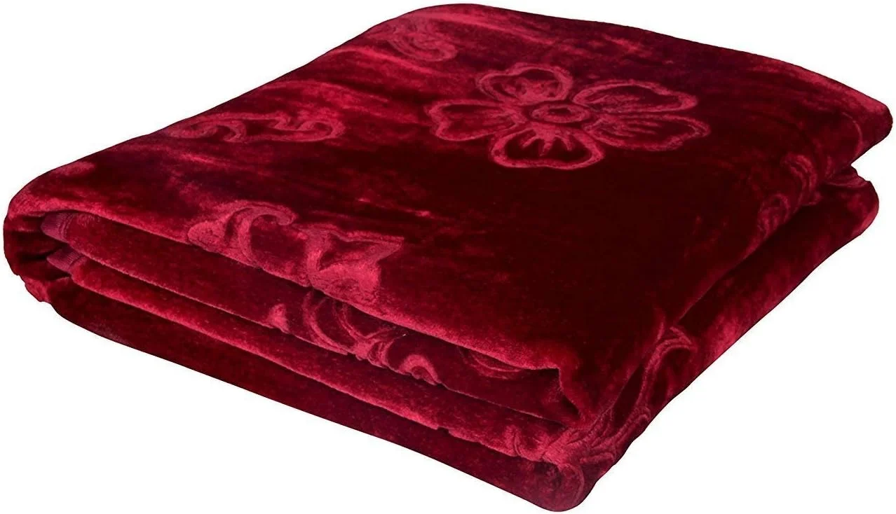 پتوی دو نفره تیشا سایز کینگ، سنگین، مناسب زمستان، جنس مینک نرم، مناسب اتاق با تهویه مطبوع، پشم گوسفند، مناسب تمام فصول، گرم، کمبل، ساخت پانیپات، رنگ مارون، 255 در 230، تنفس پذیر