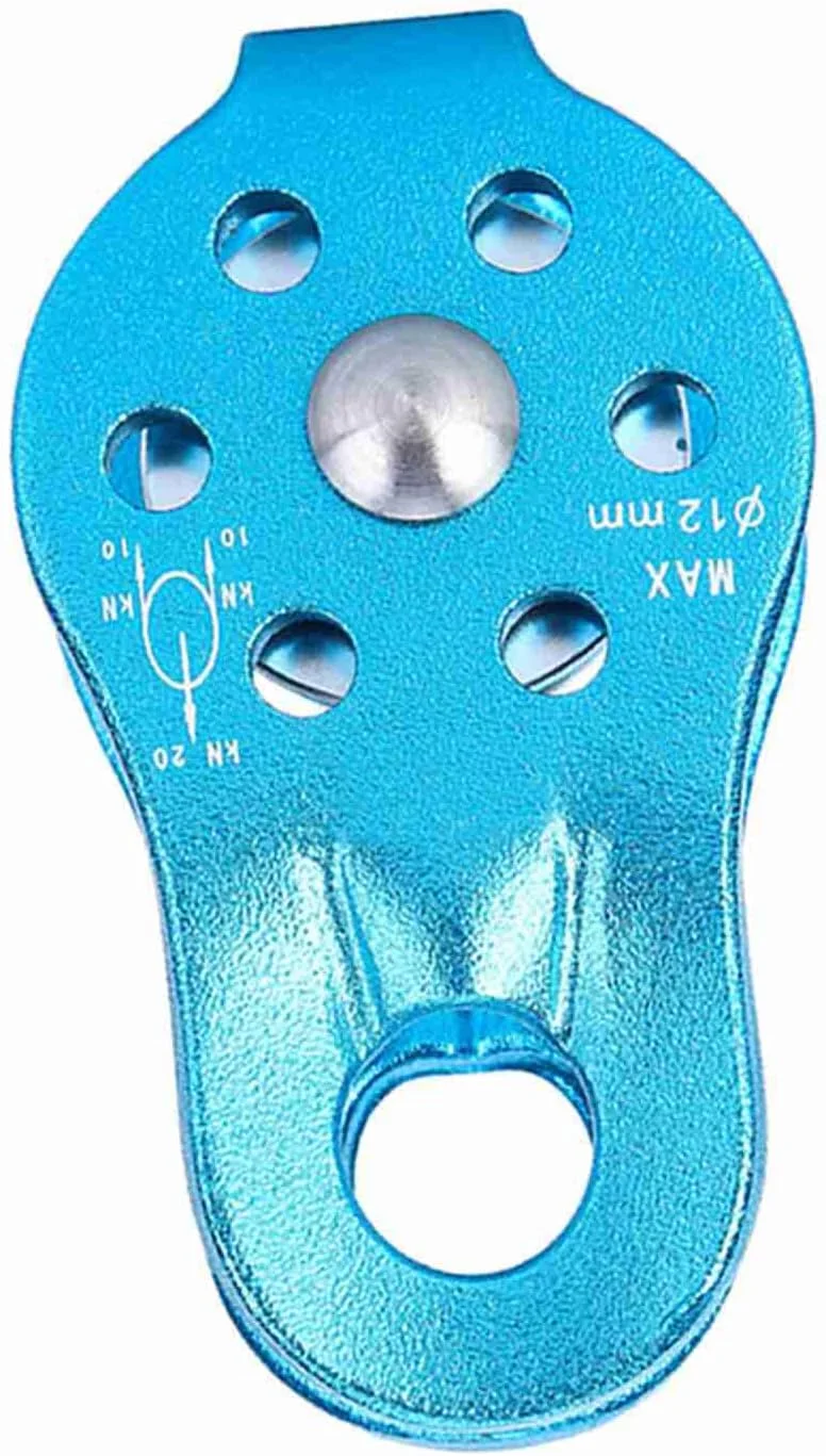 قرقره صعود تیهبیان، آلیاژ آلومینیوم، سنگین، قرقره تک طناب، لوازم جانبی تجهیزات ایمنی صعود (آبی)