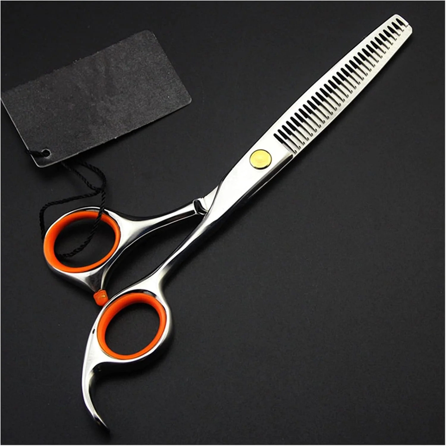 قیچی آرایشگری 6 اینچی، قیچی پیرایشگر با دسته نارنجی، قیچی اره ای، قیچی آرایشی، مناسب برای آرایشگاه، قیچی کم حجم کننده قیچی آرایشگری 6 اینچی، قیچی پیرایشگر با دسته نارنجی، قیچی اره ای، قیچی آرایشی، مناسب برای آرایشگاه، قیچی کم حجم کننده