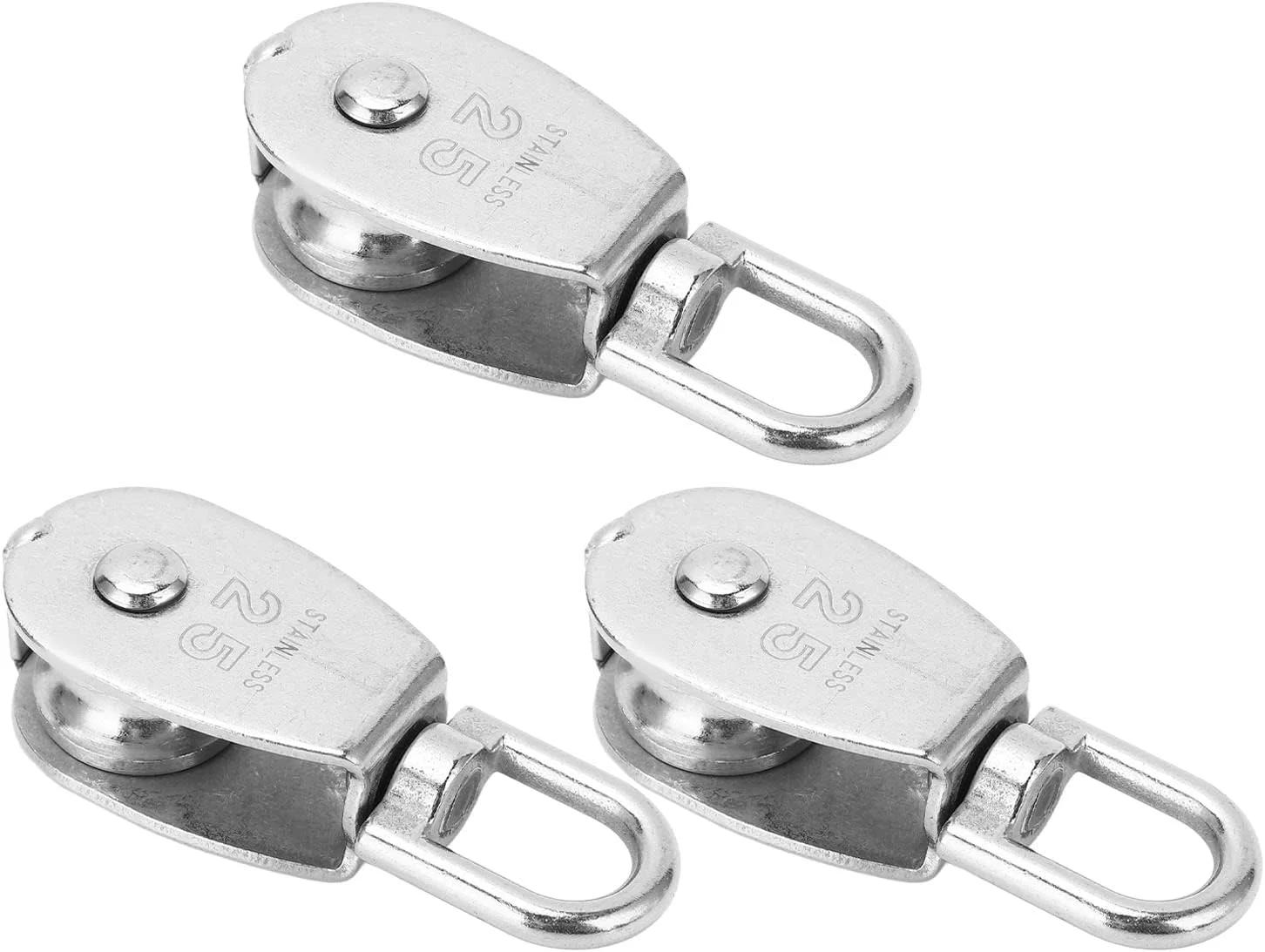 قرقره U شکل با بلبرینگ، فولاد ضد زنگ مقاوم با قابلیت چرخش 360 درجه، مناسب برای عرشه قایق، تحمل وزن 150 کیلوگرم