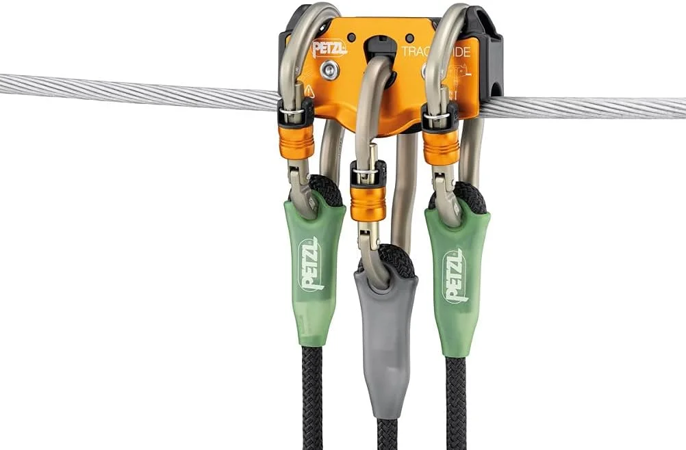 قرقره Petzl TRAC GUIDE مناسب برای پارک های ماجراجویی، نارنجی، سایز یکتا