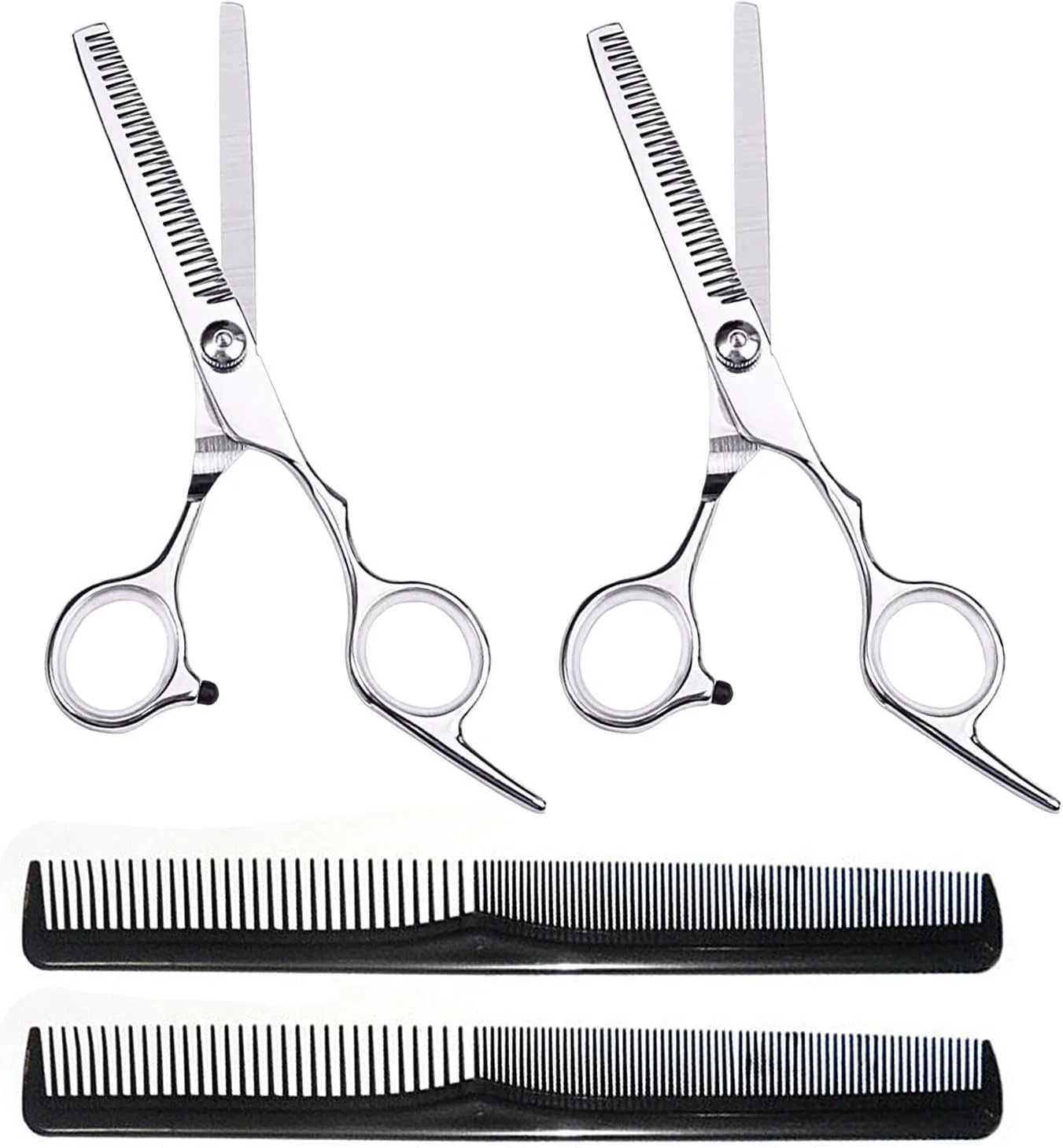 قیچی آرایشگری UILYNIU، 4 عدد، قیچی های حرفه ای برای کم کردن حجم مو، قیچی دندانه دار برای کوتاهی مو، قیچی آرایشگری 6 اینچی، قیچی کوتاهی مو برای مردان، زنان، کودکان و حیوانات خانگی (نقره ای) قیچی آرایشگری UILYNIU، 4 عدد، قیچی های حرفه ای برای کم کردن حجم مو، قیچی دندانه دار برای کوتاهی مو، قیچی آرایشگری 6 اینچی، قیچی کوتاهی مو برای مردان، زنان، کودکان و حیوانات خانگی (نقره ای)