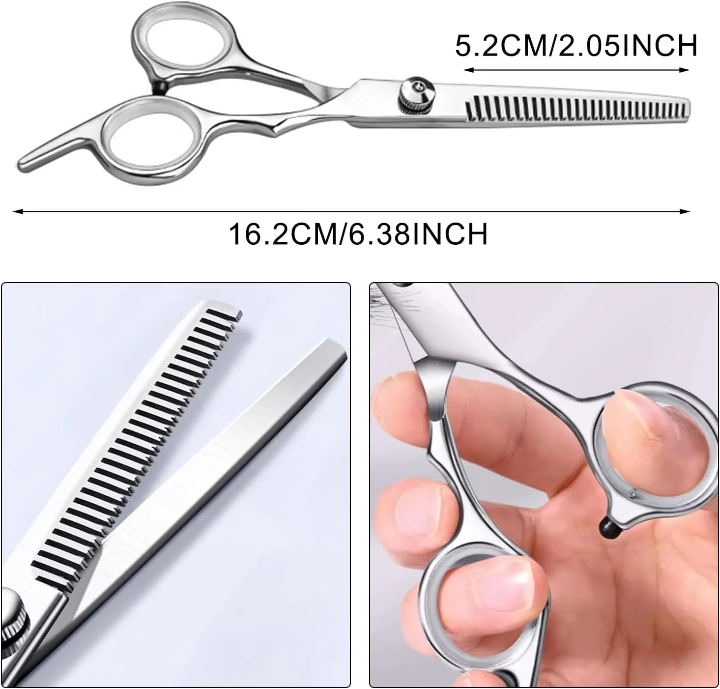 قیچی آرایشگری UILYNIU، 4 عدد، قیچی های حرفه ای برای کم کردن حجم مو، قیچی دندانه دار برای کوتاهی مو، قیچی آرایشگری 6 اینچی، قیچی کوتاهی مو برای مردان، زنان، کودکان و حیوانات خانگی (نقره ای) قیچی آرایشگری UILYNIU، 4 عدد، قیچی های حرفه ای برای کم کردن حجم مو، قیچی دندانه دار برای کوتاهی مو، قیچی آرایشگری 6 اینچی، قیچی کوتاهی مو برای مردان، زنان، کودکان و حیوانات خانگی (نقره ای)