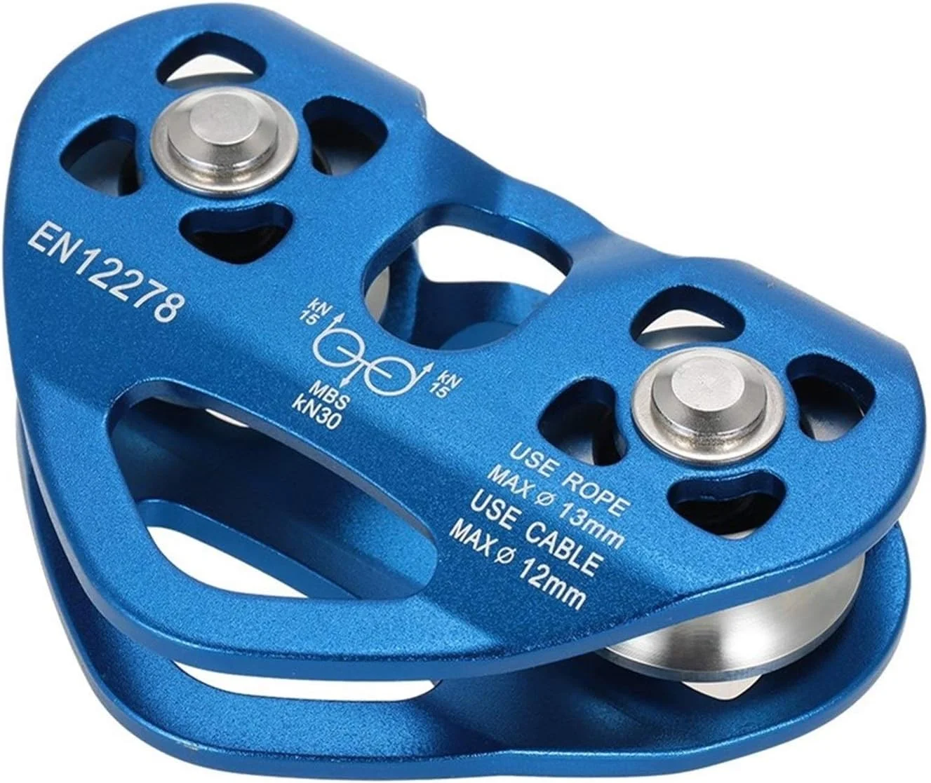 قرقره سیم بکسل فولادی، قرقره ترولی کابل 30kN، با بلبرینگ لوازم جانبی سنگ نوردی در فضای باز، غارنوردی، نجات، قرقره آلیاژ آلومینیوم (رنگ: بورگاندی)