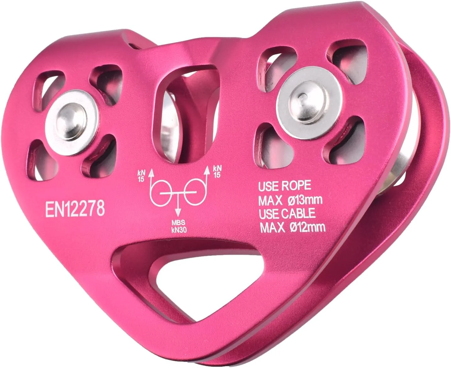 قرقره ترای واندر 30kN، قرقره دوبل برای کابل های فولادی با قطر 8-12 میلی متر و طناب های بافته شده تا قطر 13 میلی متر