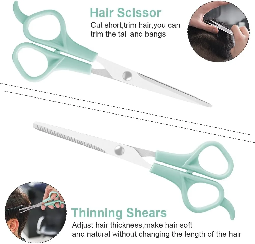 قیچی آرایشگری LOPHE، ست قیچی آرایشگری 3 تکه، قیچی پیتاژ به همراه شانه، قیچی آرایشگری برای قیچی ریش، قیچی مو، آرایشگاه در خانه، آبی قیچی آرایشگری LOPHE، ست قیچی آرایشگری 3 تکه، قیچی پیتاژ به همراه شانه، قیچی آرایشگری برای قیچی ریش، قیچی مو، آرایشگاه در خانه، آبی