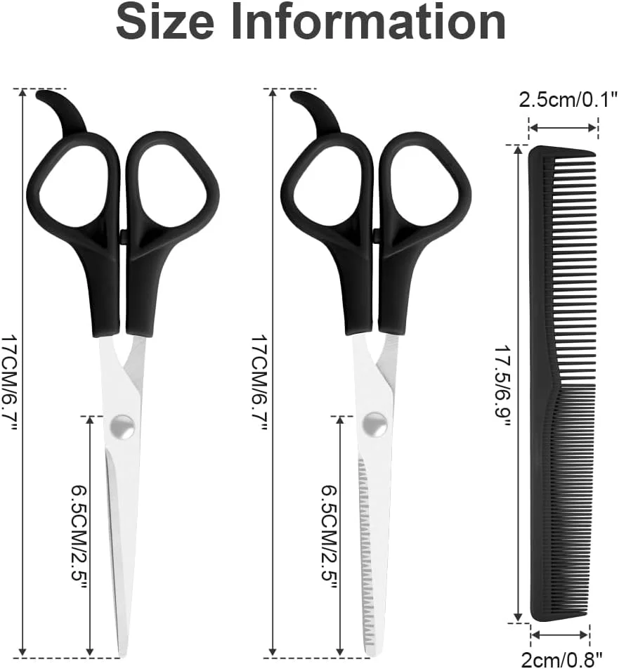 قیچی آرایشگری LOPHE، ست قیچی آرایشگری 3 تکه، قیچی پیتاژ به همراه شانه، قیچی آرایشگری برای قیچی ریش، قیچی مو، آرایشگاه در خانه، مشکی قیچی آرایشگری LOPHE، ست قیچی آرایشگری 3 تکه، قیچی پیتاژ به همراه شانه، قیچی آرایشگری برای قیچی ریش، قیچی مو، آرایشگاه در خانه، مشکی