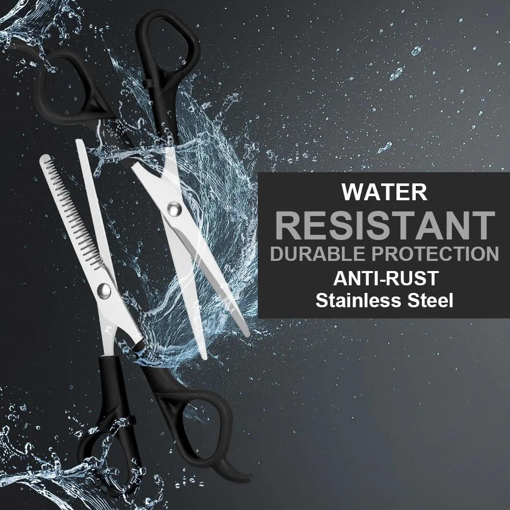 قیچی آرایشگری LOPHE، ست قیچی آرایشگری 3 تکه، قیچی پیتاژ به همراه شانه، قیچی آرایشگری برای قیچی ریش، قیچی مو، آرایشگاه در خانه، مشکی قیچی آرایشگری LOPHE، ست قیچی آرایشگری 3 تکه، قیچی پیتاژ به همراه شانه، قیچی آرایشگری برای قیچی ریش، قیچی مو، آرایشگاه در خانه، مشکی