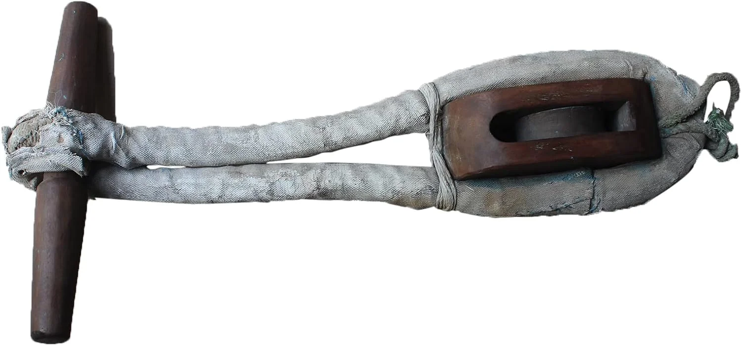 Vintage Large Ship Wooden Pulley | Nautical Ship Block Tackle | ANT47A