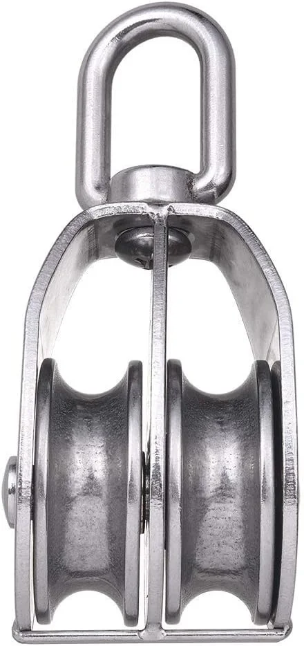 قرقره دوبل Vinayakart، 1 عدد قرقره گردان 50 میلی متری ساخته شده از فولاد ضد زنگ 304، قلاب گردان جرثقیل M 50، قرقره آویز سیم بکسل با ظرفیت بار 400 کیلوگرم برای طناب یا سیم قرقره دوبل Vinayakart، 1 عدد قرقره گردان 50 میلی متری ساخته شده از فولاد ضد زنگ 304، قلاب گردان جرثقیل M 50، قرقره آویز سیم بکسل با ظرفیت بار 400 کیلوگرم برای طناب یا سیم