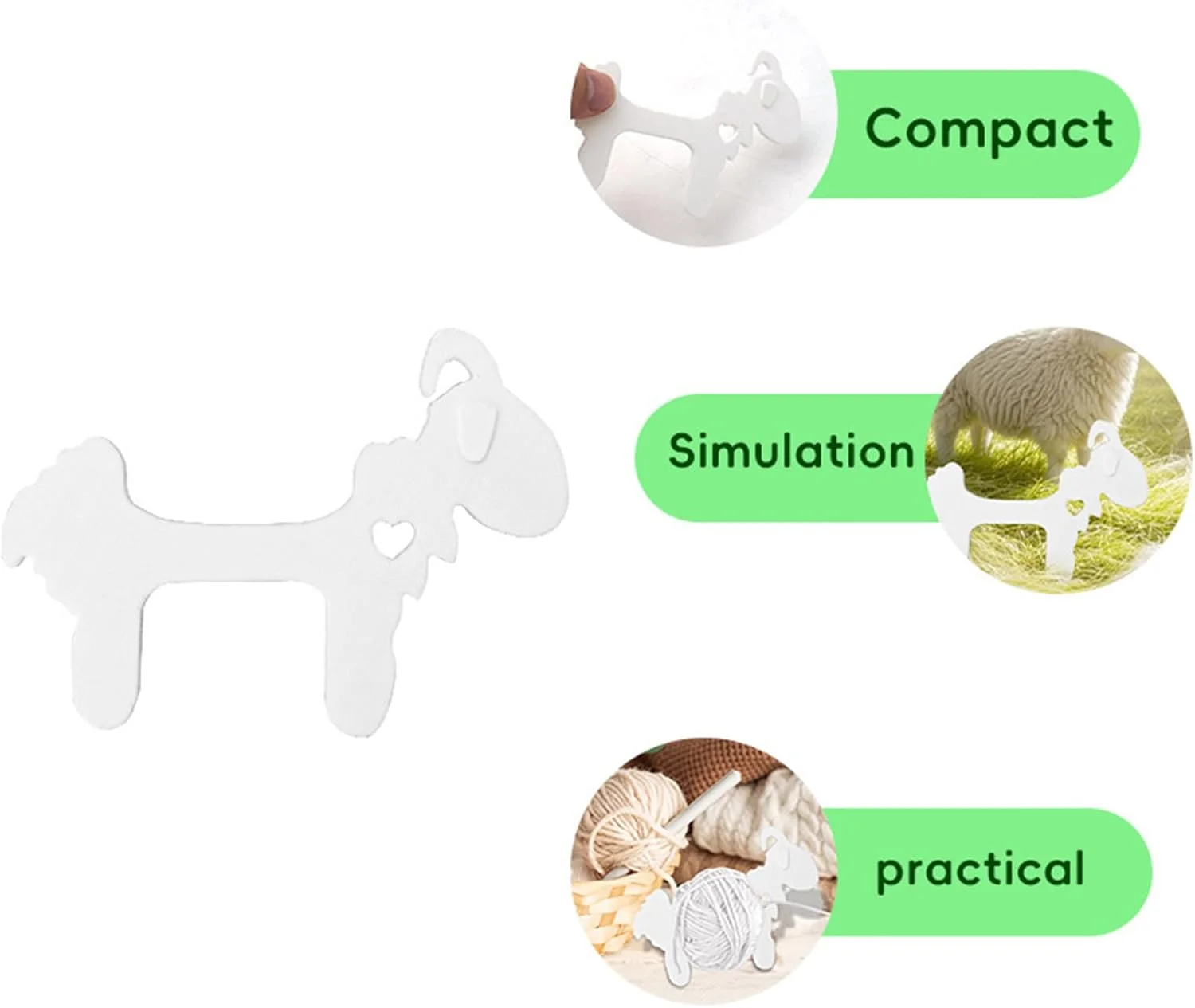 بوبین نخ گلدوزی | نگهدارنده نخ خیاطی - نگهدارنده نخ گلدوزی طرح گوسفند برای پروژه های لحاف دوزی، تعمیر پارچه، بافتنی، خیاطی، معلمان هنر