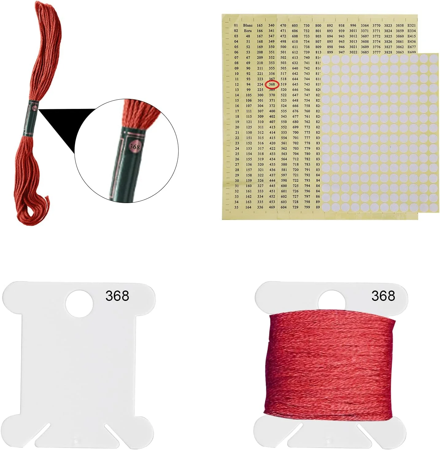 ارگانایزر نخ دندان قرقره گلدوزی، شبکه های تقسیم شده 120 عددی تخته سیم پیچ بخیه متقاطع گیره های سیم بادوام برای بافتنی برای ابزار خیاطی